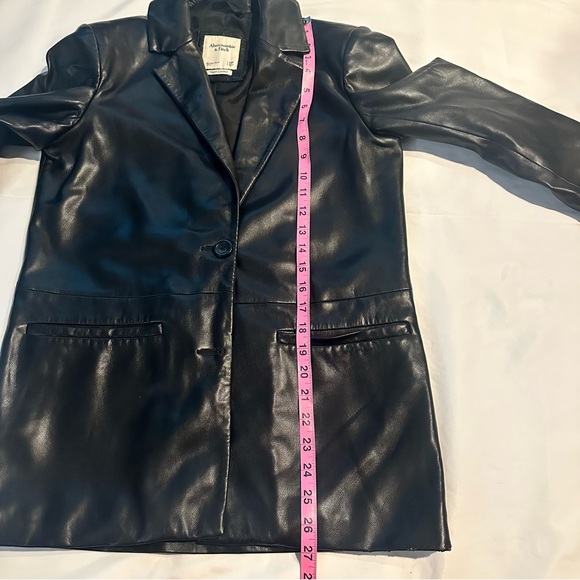 Abercrombie & Fitch Vegan Leather Blazer Sz XSP - Picture 9 of 10